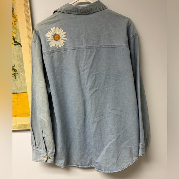 Vintage PTNY Denim Shirt with Daisy Embroidery - Picture 3 of 4